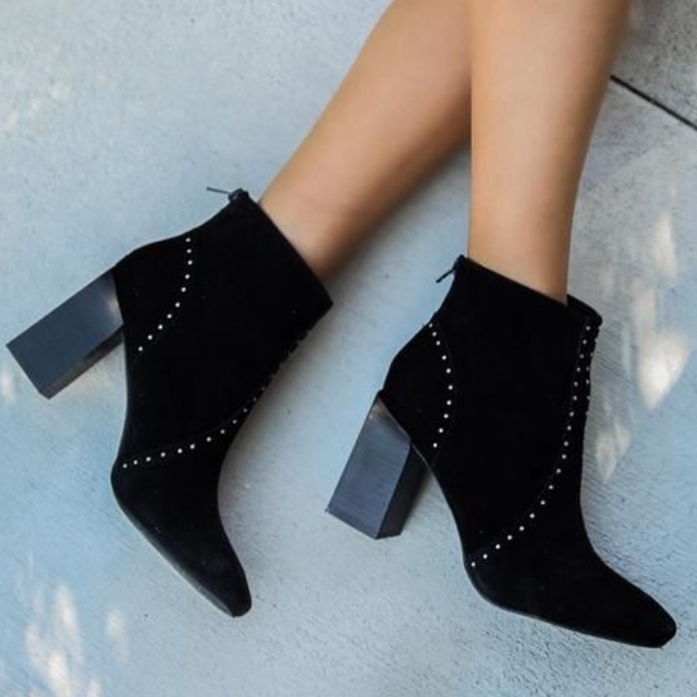 Vici faux suede studded boots